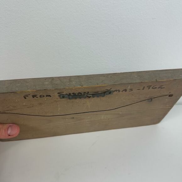 Vintage 1962 Handmade Wooden Bar Sign American Finger Point Uncle Sam 11x5.5 - Picture 6 of 7